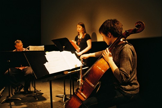 Trio Atem rehearsing at Kings Place, London